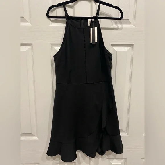 Speechless Juniors' Scuba Crepe Fit & Flare Dress - Black